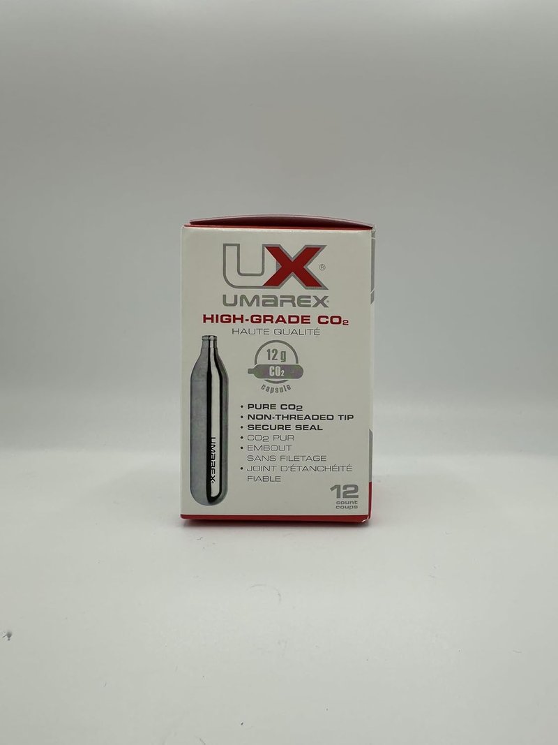 High-Grade CO2 Cartridges for Pellet Guns - 12-Pack, Reliable Performance