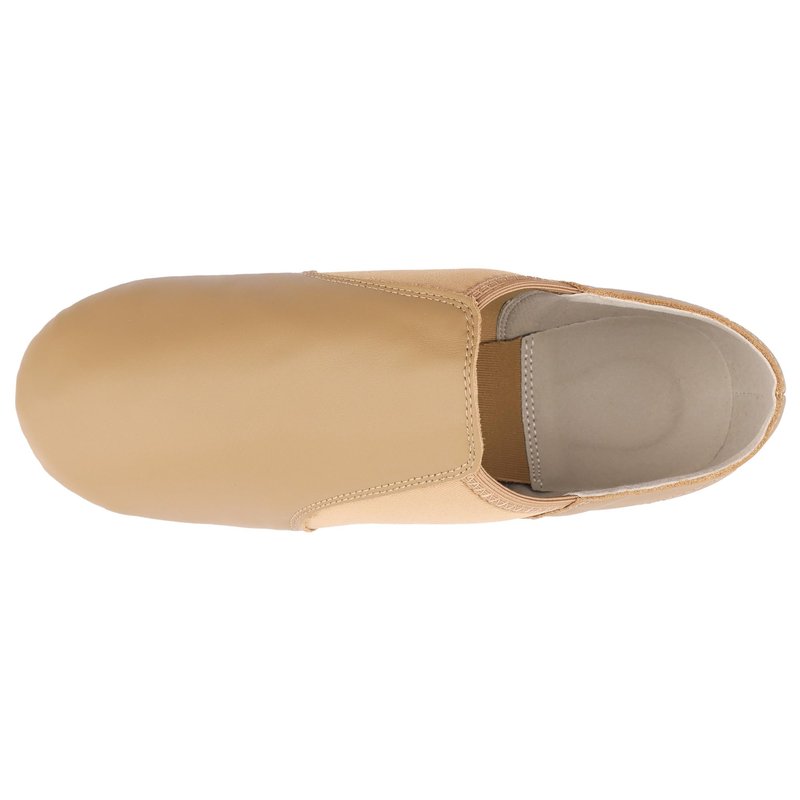 Linodes (Tent Leather Upper Jazz Shoe Slip-on for Women and Men's Dance Shoes Brown 14M