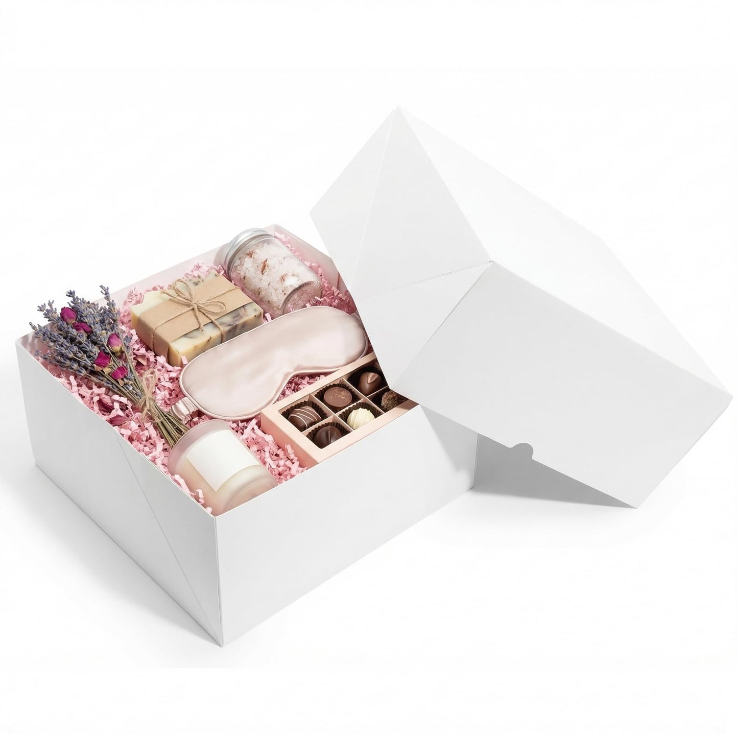 UnicoPak 10x10x5 Inches White Gift Boxes with Lids for Presents, 10 Pack Large Gift Boxes, Sturdy Cardboard Bridesmaid Proposal Box for Wedding, Baby Shower, Graduation, Corporate Gifts, Christmas