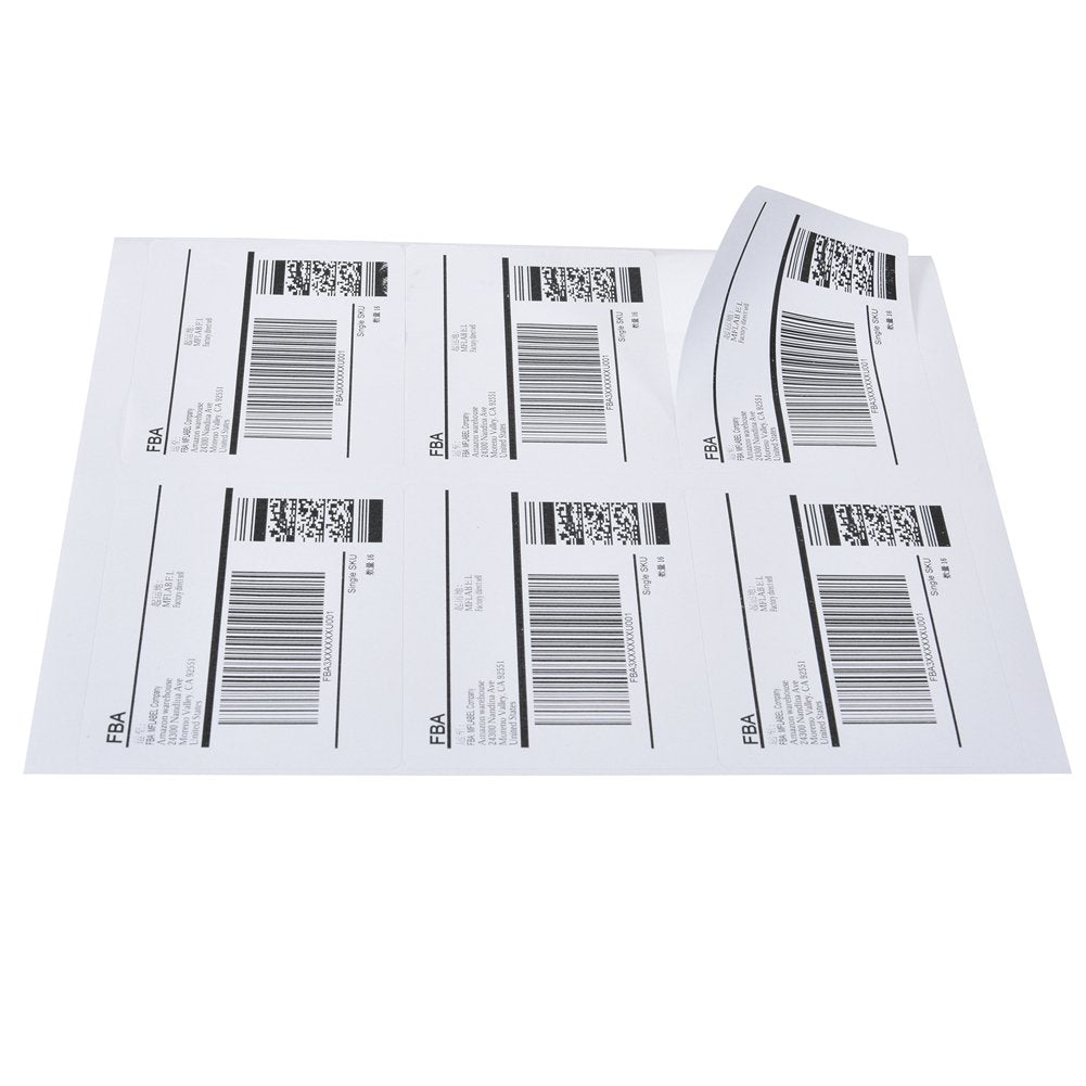 9527 Product 6 up 3-1/3 X 4 Sticker Labels Shipping Address Labels for Laser/Ink Jet Printer,100 Sheets,Total 600 Labels