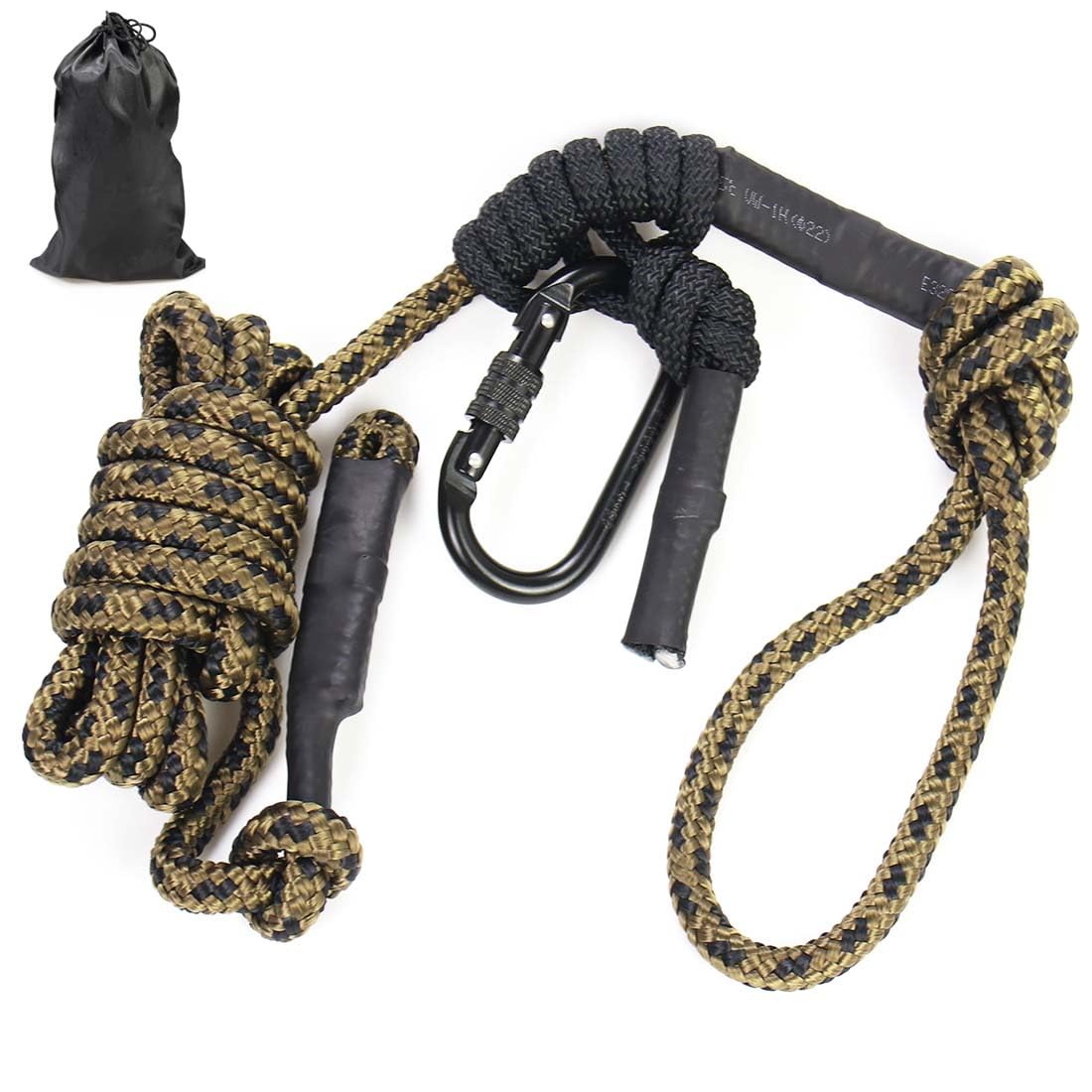 Huntury 3Pcs Treestand Safety Rope, Linemans Ropes for Hunting, Tree Stand Safety Line, Tree Tether Ropes, Life Lines for Tree Stands Hunting(10 feet)