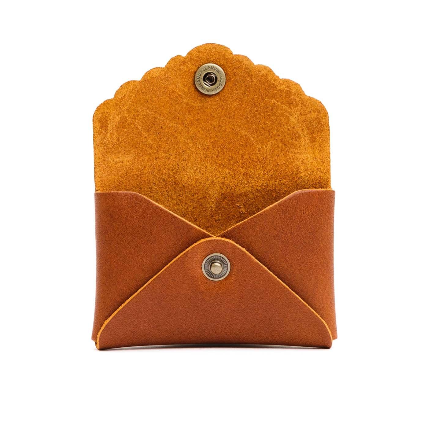 Portland Leather Goods Mini Daisy Wallet for Women – Handmade from the Finest Full-Grain Hides – Features Envelope Design with Snap Closure – Honey