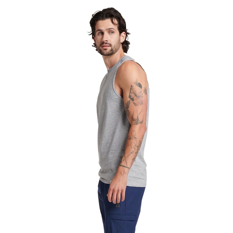 Russell Athletic Men's Cotton Performance Sleeveless Muscle T-Shirt,Oxford,Medium