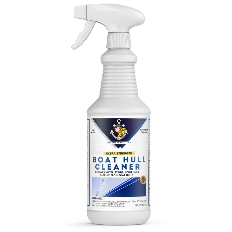 Captain Don's Boat Hull Cleaner – Marine-Grade Formula for Water Spot Removal and Fiberglass Stain Cleaning – Must-Have Boat Cleaning Supply (32 oz.)