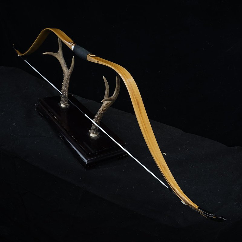 AF Archery Recurve Bow Traditional Horse Bow for Mounted Archery and Precision Shooting, Sicai Bow Peak Heritage of Ming Dynasty(45lbs, Bamboo)