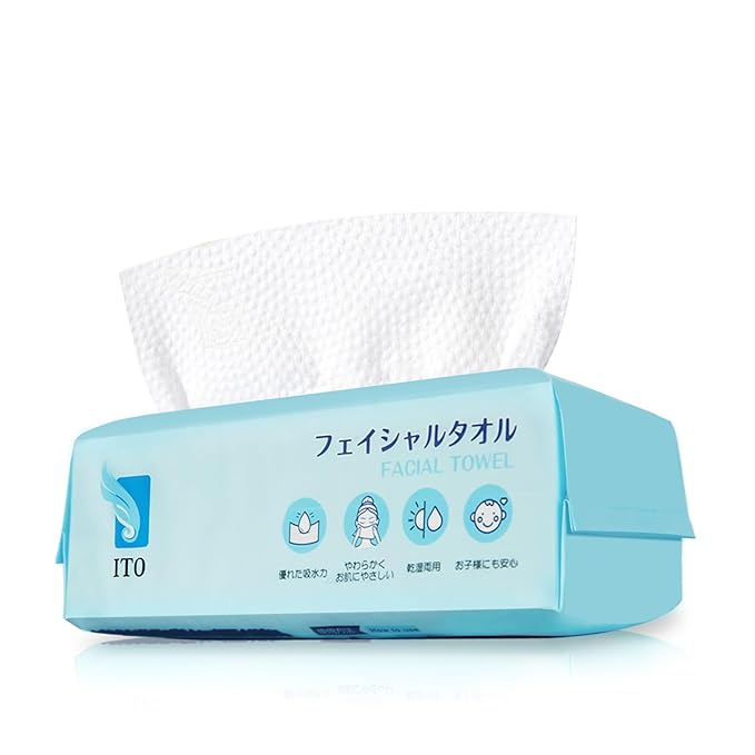 ITO Disposable Face Towel, Ultra-Soft 1-Second Quick-Dry Face Towels, Gentle