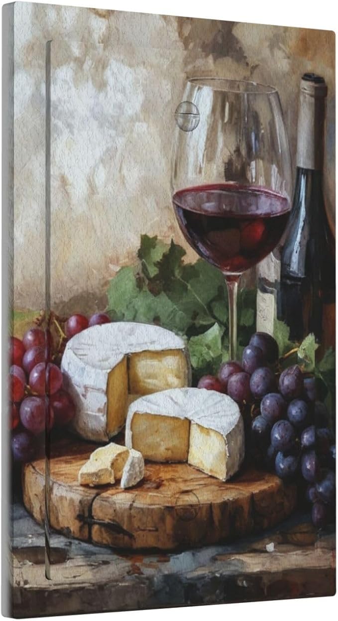 Decorative Art Light Switch Covers Wineglass & Artisanal Cheeses 1 Gang No Device Blank Switchplate Electrical Faceplate for Home Decor
