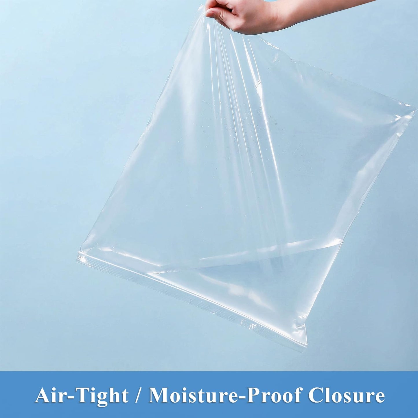 Elsjoy 80 Count 16" x 18" Reclosable Plastic Bags, 3.5 Gallon Large Resealable Clear Plastic Bag for Storage, Heavy-Duty Zip Storage Bags for Clothes, Travel, Food