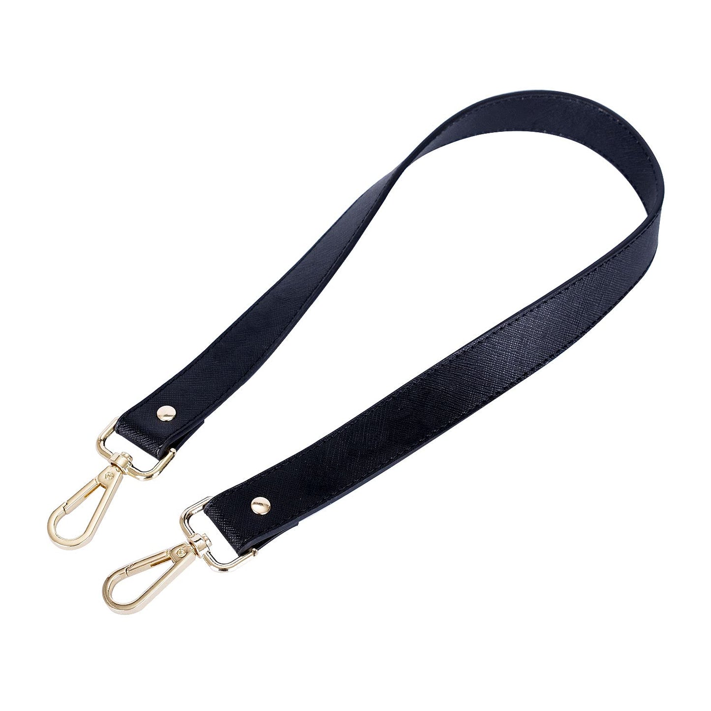 VanEnjoy Full Grain Leather Replacement Strap Cross Body Bag Crisscross Pattern Purse, 24'L1'w, Black(crisscross Pattern), Medium