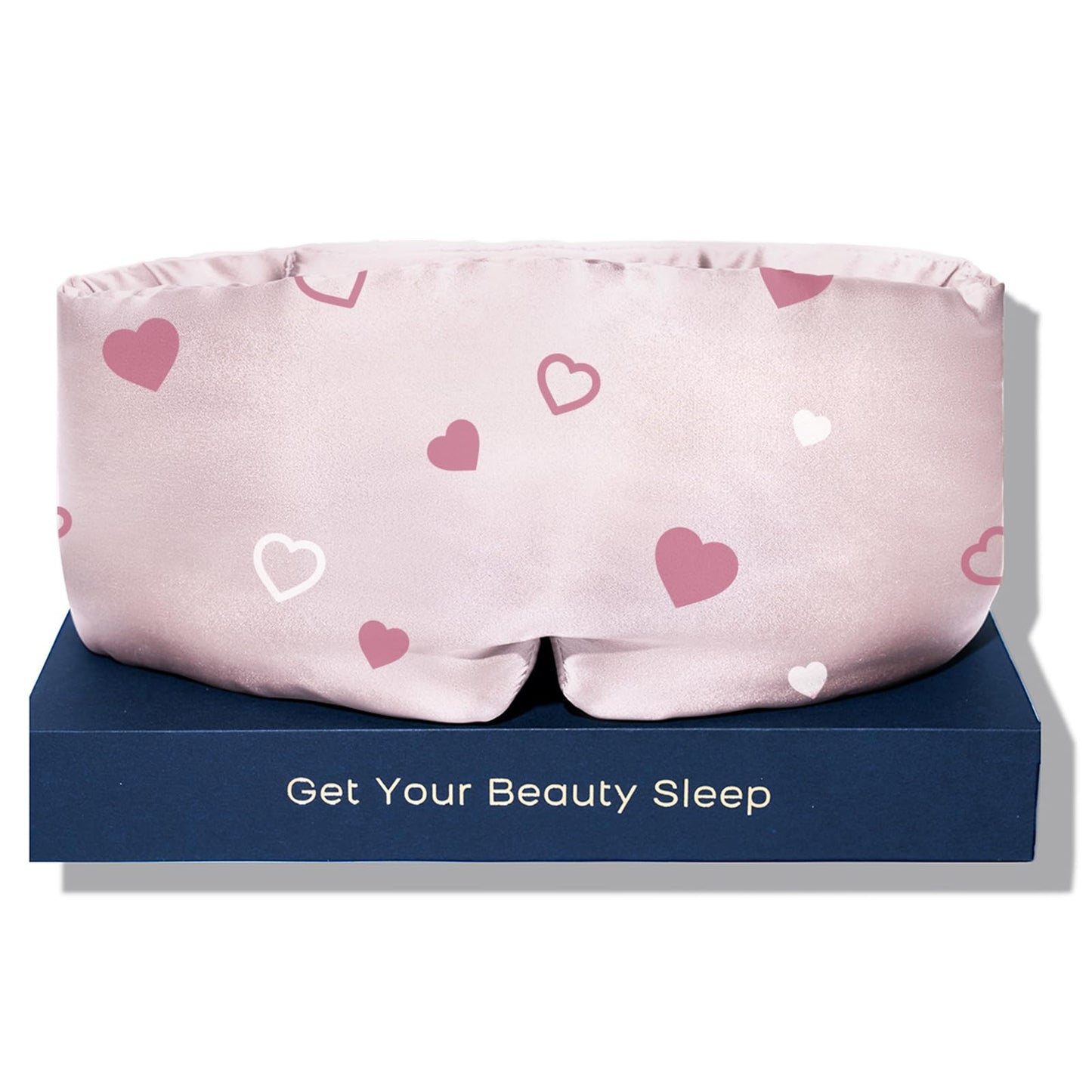 Silk Sleep Mask for Women Men, Mulberry Silk Eye Sleeping Mask & Blindfold with Adjustable Velcro Strap, Blackout Eye Cover for Sleep Travel Yoga Nap, Large Size, Black