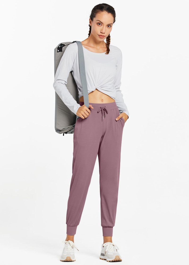 Libin Women's Joggers Pants Athletic Dance Sweatpants with Pockets Running Tapered Casual Pants for Workout,Lounge, Vintage Purple XS