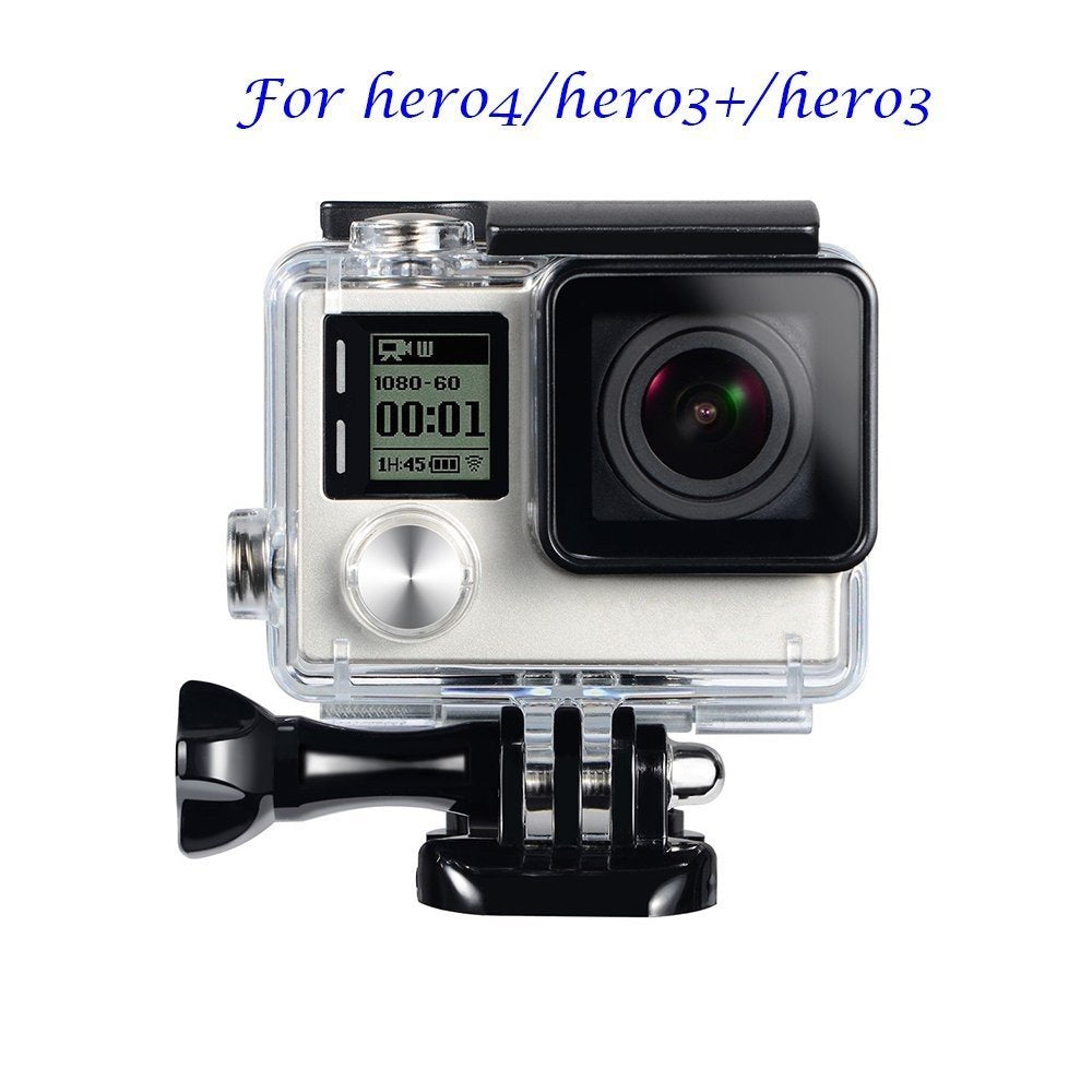 Suptig Replacement Waterproof Case Protective Housing for GoPro Hero 4, Hero 3+, Hero 3 Accessories Action Camera for Underwater Use - Water Resistant up to 147ft (45m)