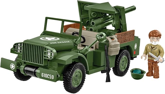 COBI Historical Collection WWII 37mm GMC M6 Fargo Armored Vehicle Building Set 230 Pieces