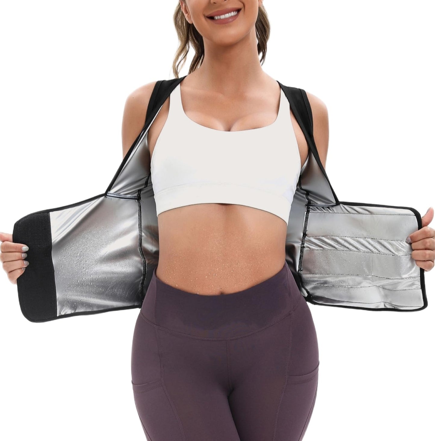 Dokelovy Women's Sauna Vest Waist Trainer - Adjustable Tummy Control Workout Shaper for Belly, Sweat Enhancer for Gym, Yoga