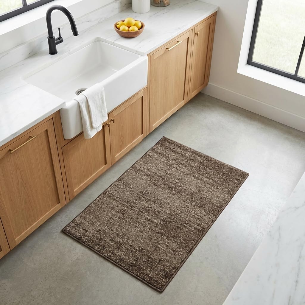Unique Loom Del Mar Collection Area Rug - Lucille (3' 3" x 5' 3" Rectangle, Brown/ Ivory)