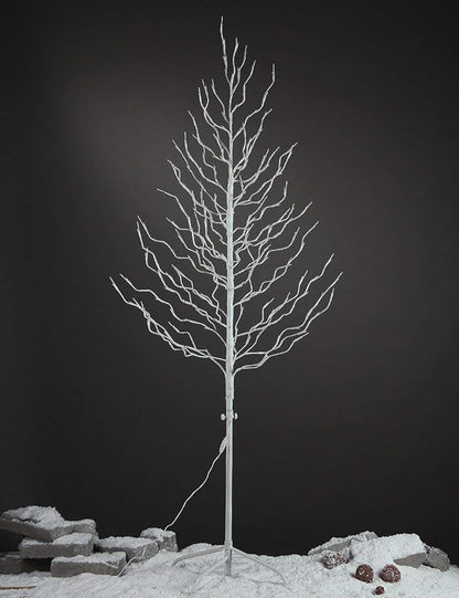 Lightshare Twisted 6FT Warm White Star Light Christmas Tree, White