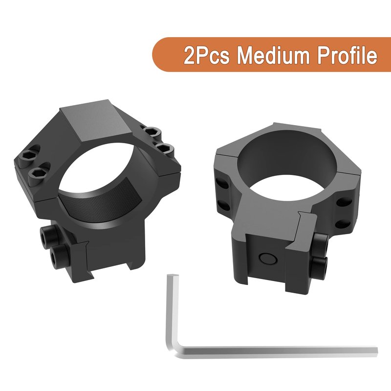 TPO 3/8" Dovetail Scope Rings Hight & Medium Profle 30mm Scope Mount for 11mm Dovetail Rail Airsoft Accessories (High+Meidum) AG30-M114+AG30-H142