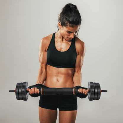 EDOSTORY Adjustable Dumbbell Set, 22/44/66/88lbs Free Weights, 4-in-1 Barbell & Kettlebell Set, Non-slip Handles, Fitness for Men & Women