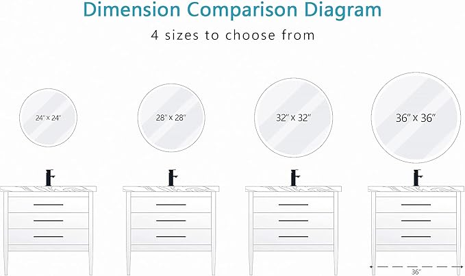 24X24 LED Bathroom Mirror with Lights, Anti-Fog, Dimmable, Backlit + Front Lit, Lighted Bathroom Vanity Mirror for Wall, Memory Function, Shatter-Proof