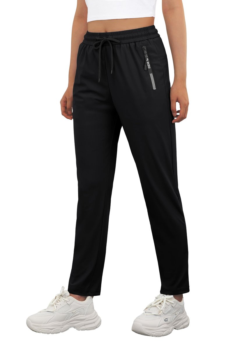IWOLLENCE Women's Active Stretch Pants Quick Dry Breathable Athletic Comfy Fit Hiking Pant with Zipper Pockets