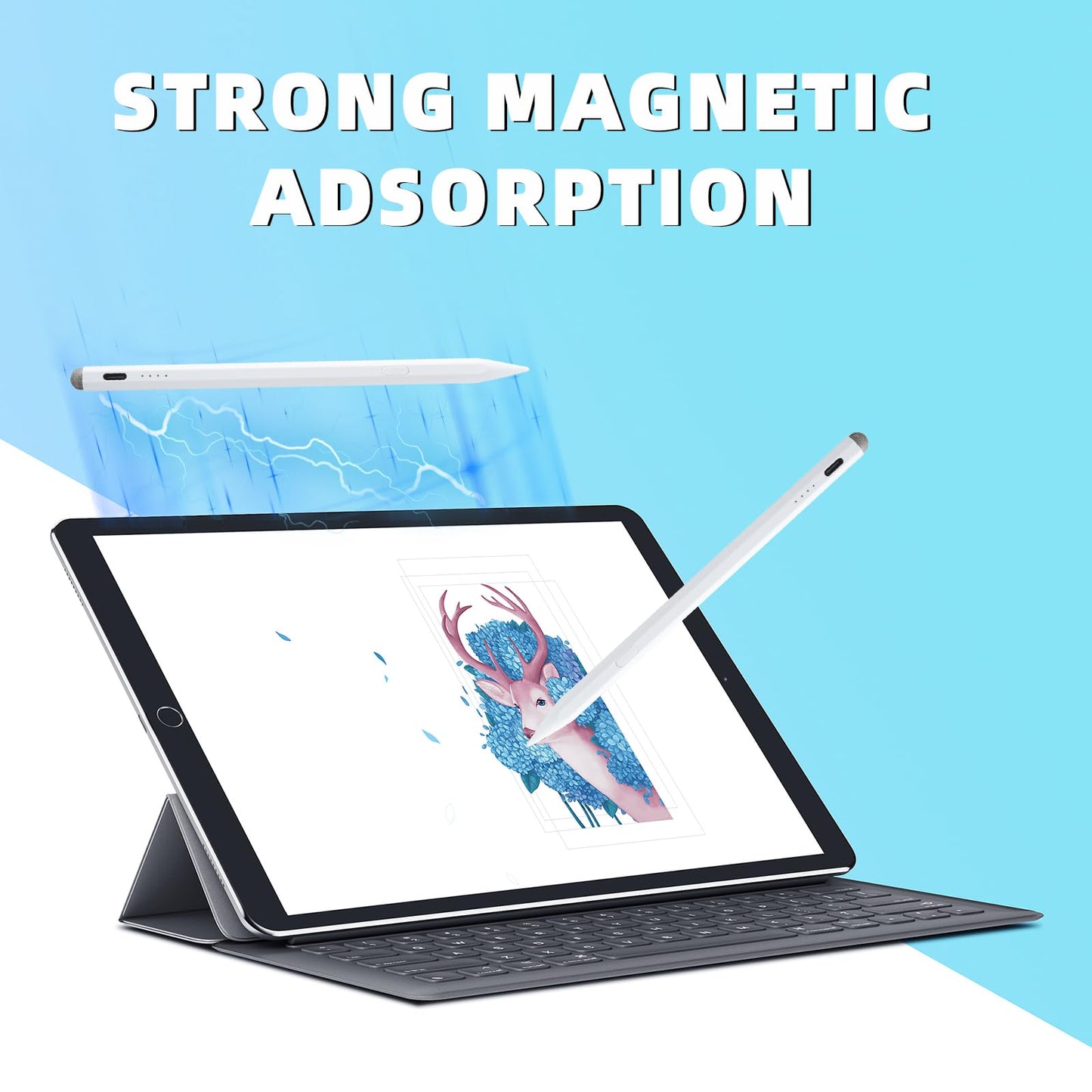 Stylus Pen for iPad Pencil 11th A16/10th Gen,2Pack Active iPad Pen Fast Charing,iPad Pencil Pro for 2018-2025 iPad 11 A16/10/9/8/7/6,iPadPro 13"/11"/12.9"/M4,iPadAir 6/5/4/3,iPadMiNi 7 A17 Pro/6/5 Gen
