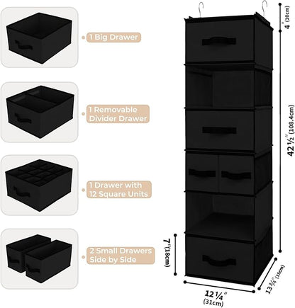 GRANNY SAYS Hanging Closet Organizer 6 Shelves, Closet Organization and Storage