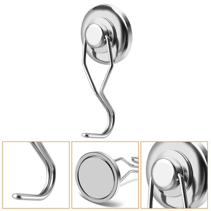 Swivel Swing Powerful Magnetic Hooks,Strong Heavy Duty Neodymium Magnet Hooks Great for Your Refrigerator and Other Magnetic Surfaces - Pack of 7 68mm(2.67in) in Length, 32mm(1.26in) in Diameter