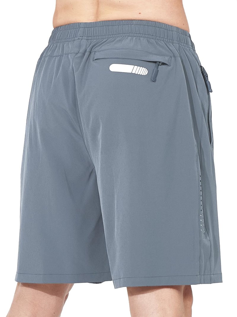NORTHYARD Men's Athletic Running Shorts Gym Workout 7"/9"/5" Quick Dry Lightweight Sports Basketball Tennis 3 Zipper Pockets CLOUDGREY M