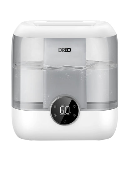 Dreo 6L Top Fill Humidifiers for Bedroom, 60H Runtime 28 dB Quiet Supersized Cool Mist Air Humidifiers for Large Room, Baby Nursery, Plant, Indoor, Night Light, Easy to Clean, Precise Humidity Control