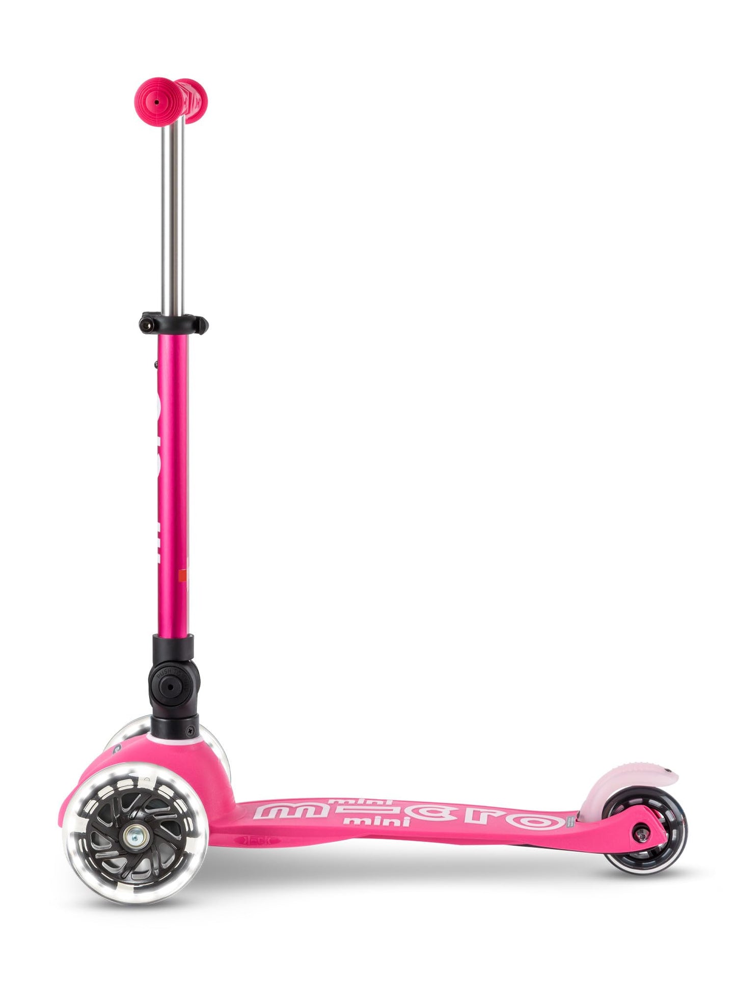 Micro Kickboard | Mini Foldable LED Kids Scooter for Ages 2-5 | Children up to 110 lbs | 3 Wheel Lean-to-Steer | Adjustable T Bar | Smooth Ride, Motion-Activated PU LED Wheels | Swiss Design