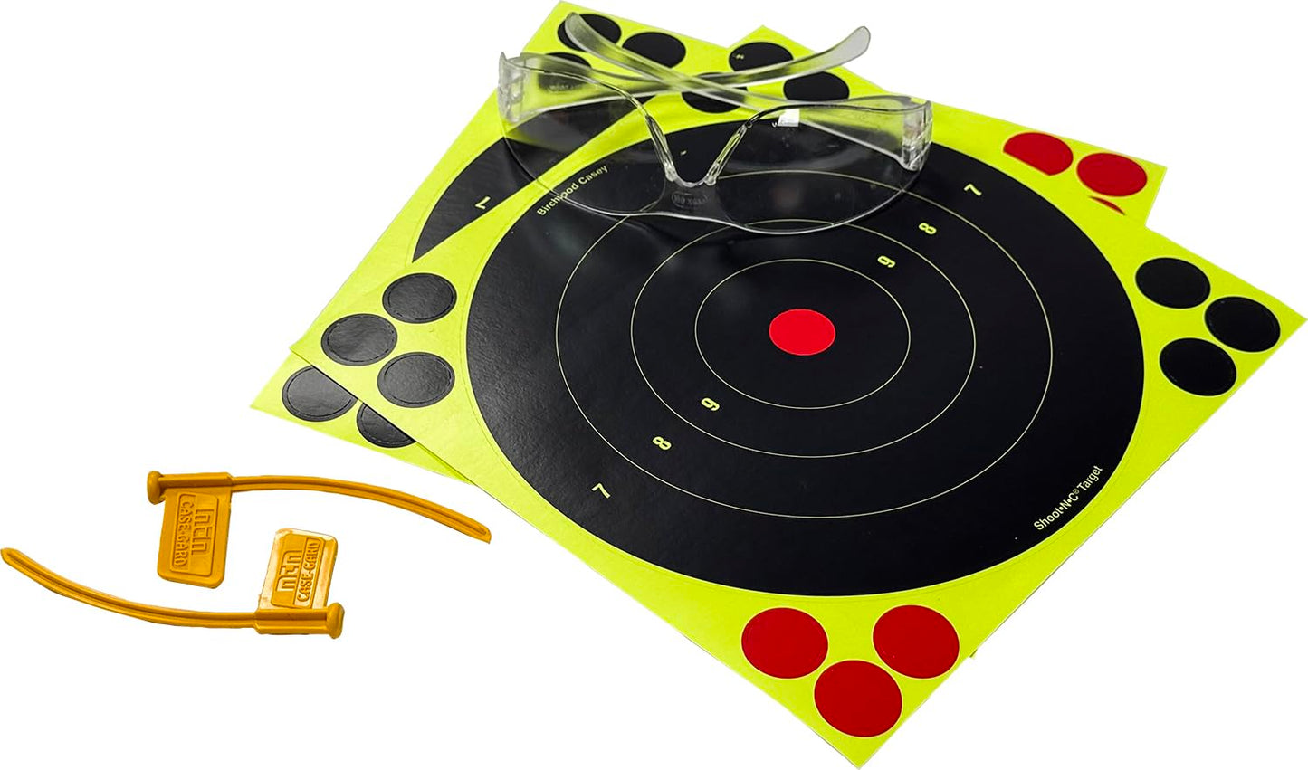 MTM PRK Pistol Range Kit, Water-Resistant O-Ring, Padlock-Tabbed Lid, Handgun Shooting & Cleaning Accessory/Ammo Storage, Gear Organizer, Target & Accessories, Made in USA, Imported Accessories