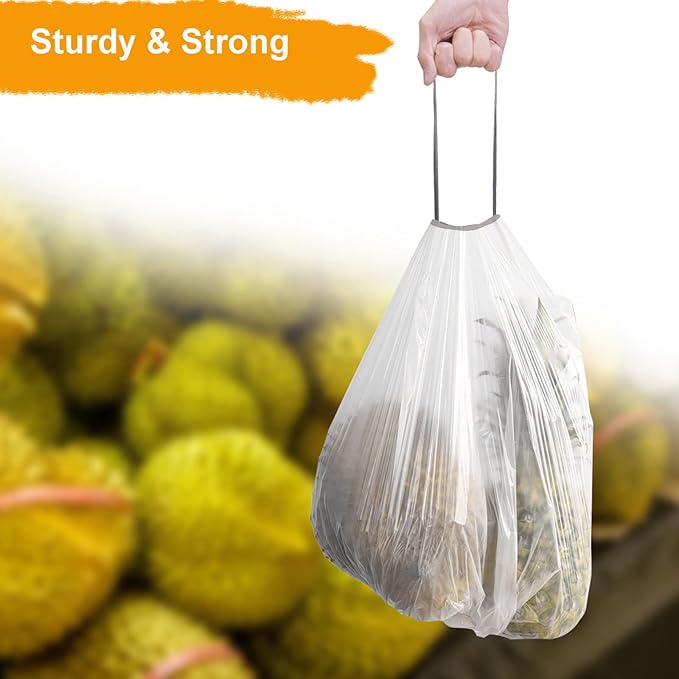 TECHSHARE Biodegradable 100 Count 6 Gallon Trash Bags, Compostable, Strong and