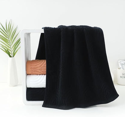 Pidada Hand Towels Set of 4 Striped Pattern 100% Cotton Absorbent Soft