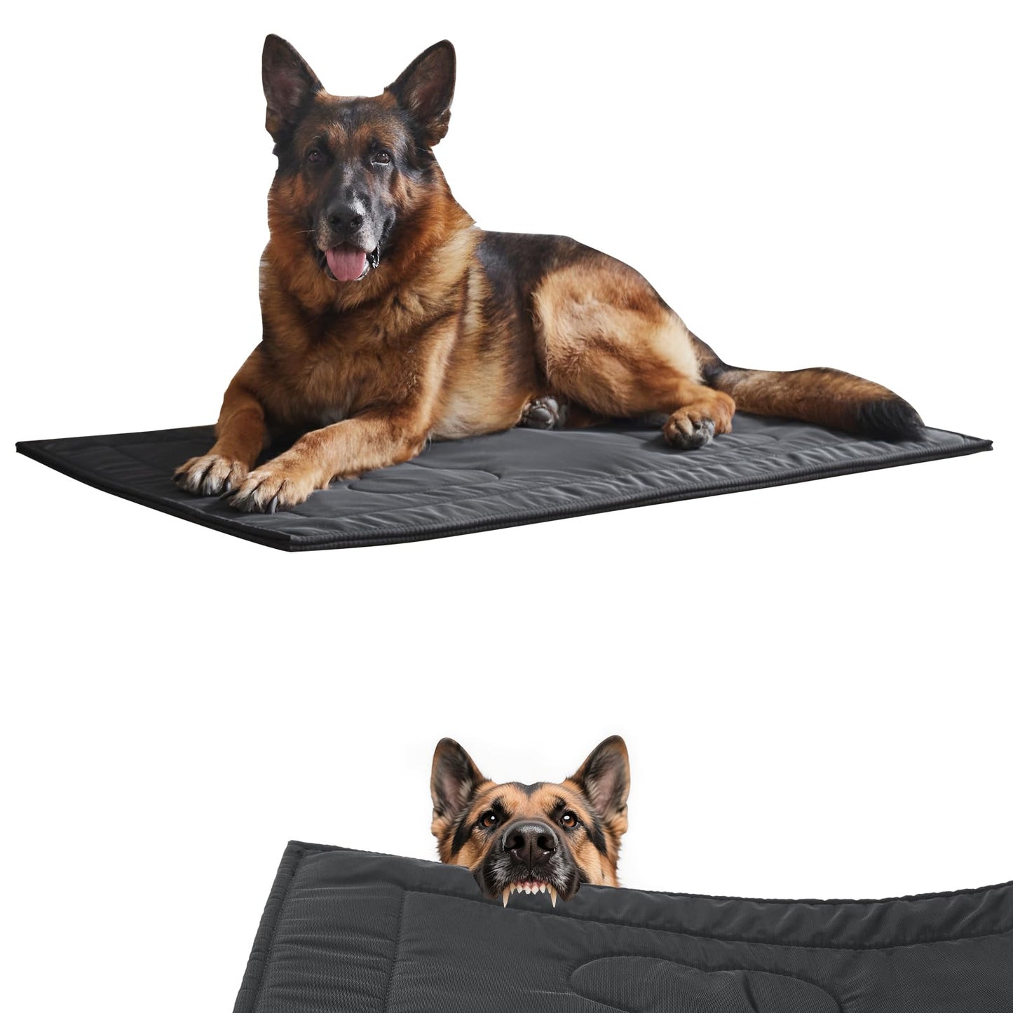 Couzssyhi Chew Proof Dog Crate Pad - Indestructible Durable Dog Bed for Aggressive Chewers, Machine Washable & Waterproof Indoor Outdoor Tough Kennel Pad for Small Dogs (Small (18"x29"))