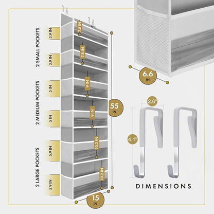 HOMELUX THEORY UPGRADED 6 Tiers Over The Door Organizer Hanging