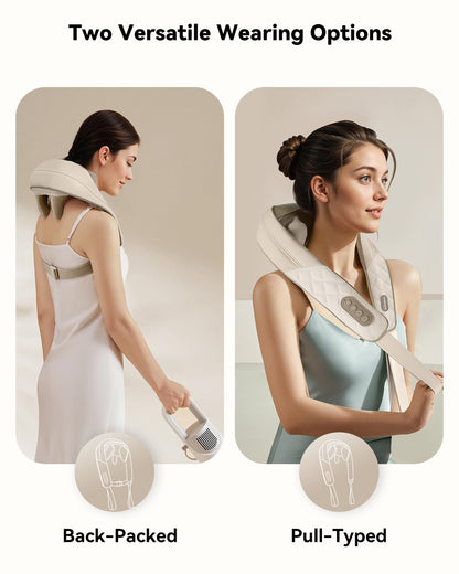 Snailax Neck Massager for Pain Relief Deep Tissue, Neck Massage with Heat, Cordless Massager for Back and Shoulder Pain, Deep Kneading Back Massager, Gift for Mom Dad