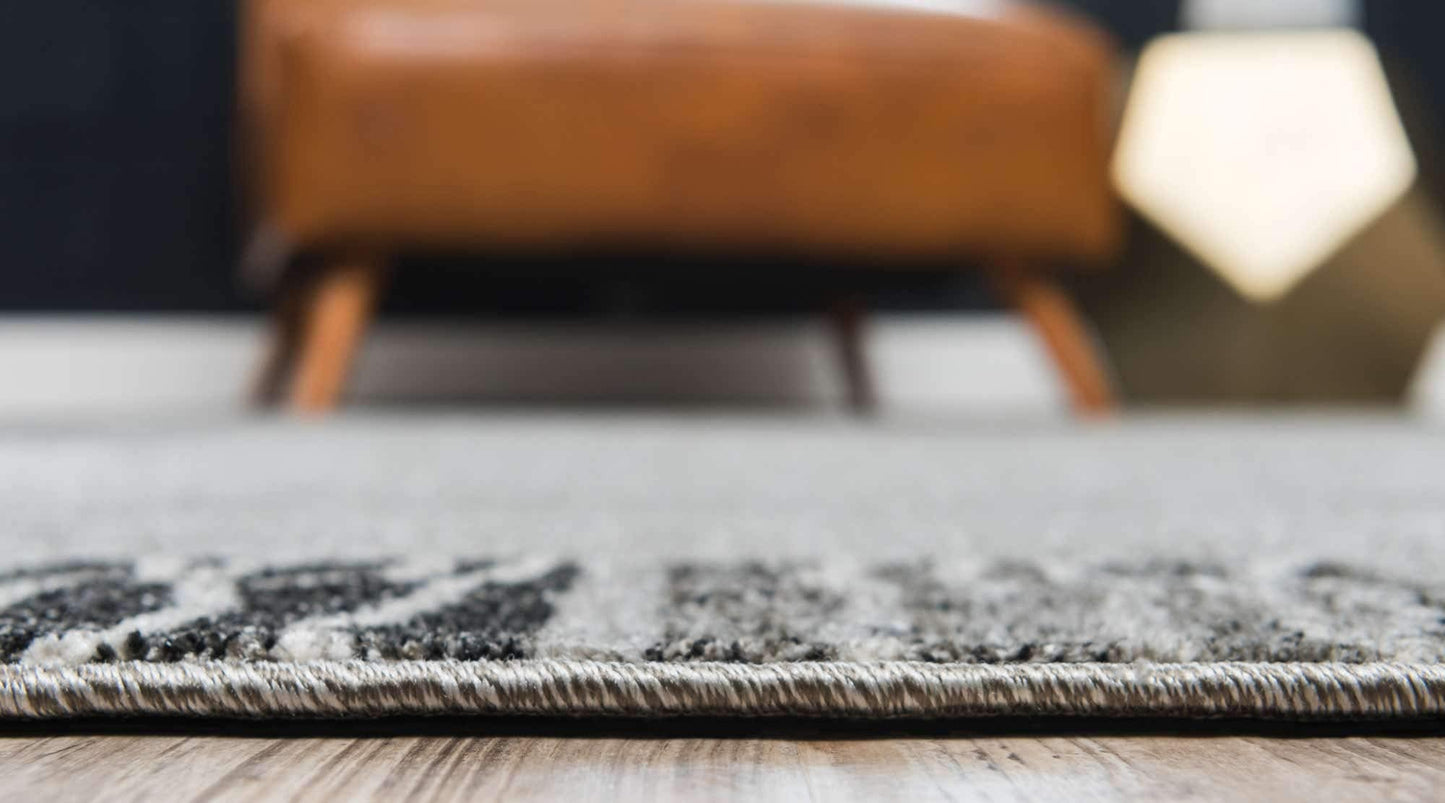 Unique Loom Del Mar Collection Area Rug - Sarah (3' 3" x 5' 3" Rectangle, Light Gray/ Gray)