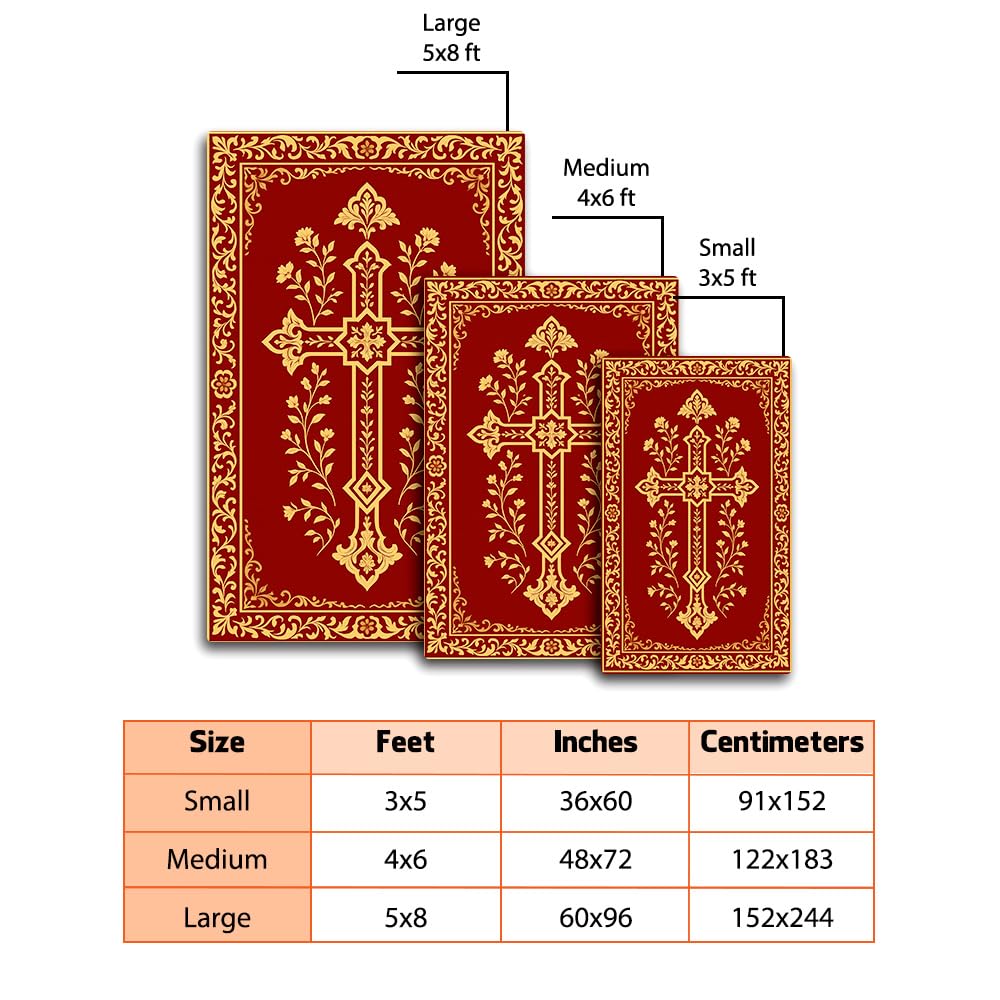 Custom Faith Cross Rug – Christian Prayer Carpet, Area Rug for Living Room, Bedroom, Church Decor, Home Floor Mat