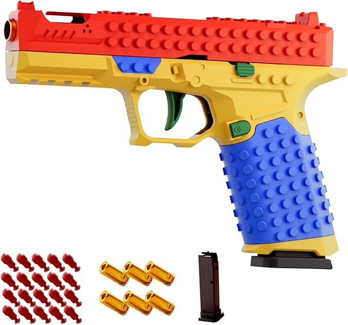 Tactical DIY Building Block Handle SetFun Building Block Kit with Display Stand for AdultsFun Assembly Toy with Reusable Parts