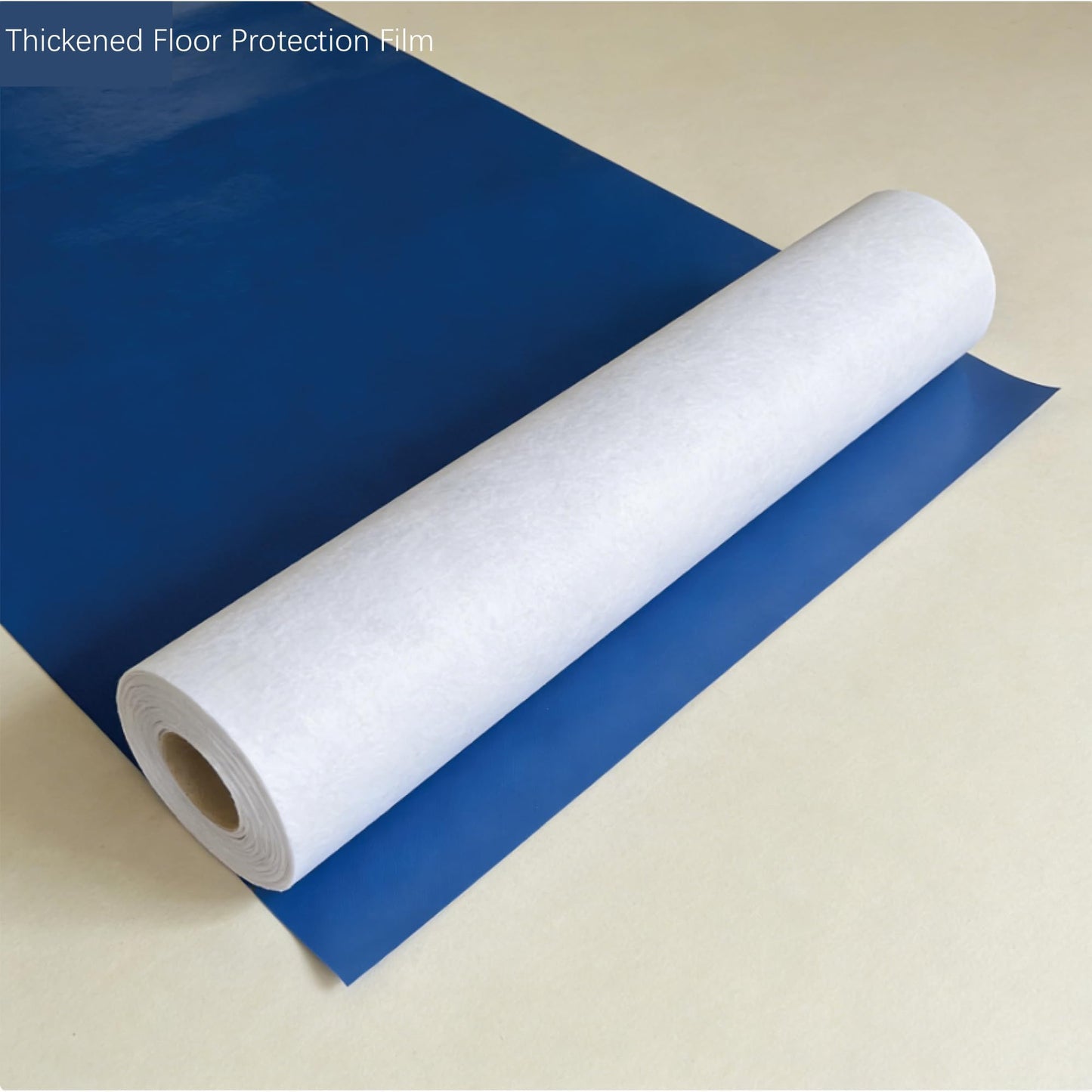 Floor Protection Film, 35.4" x 110' (320 Sq Ft) Non-Adhesive Heavy Duty Floor Protector Mat, Waterproof, Anti-Slip, Scratch & Paint Resistant for Hardwood, Tile, Marble, Construction, Renovation
