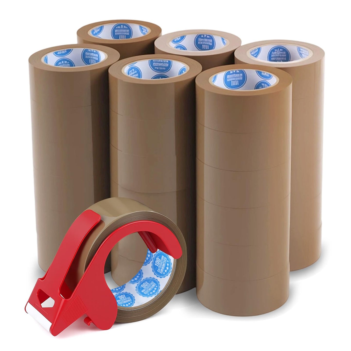 Brown Packing Tape 36 Rolls (2 Inch x 55 Yards, 2.0 Mil) – Plastic Shipping Tape for Boxes, Moving & Storage, Not Kraft Paper Tape