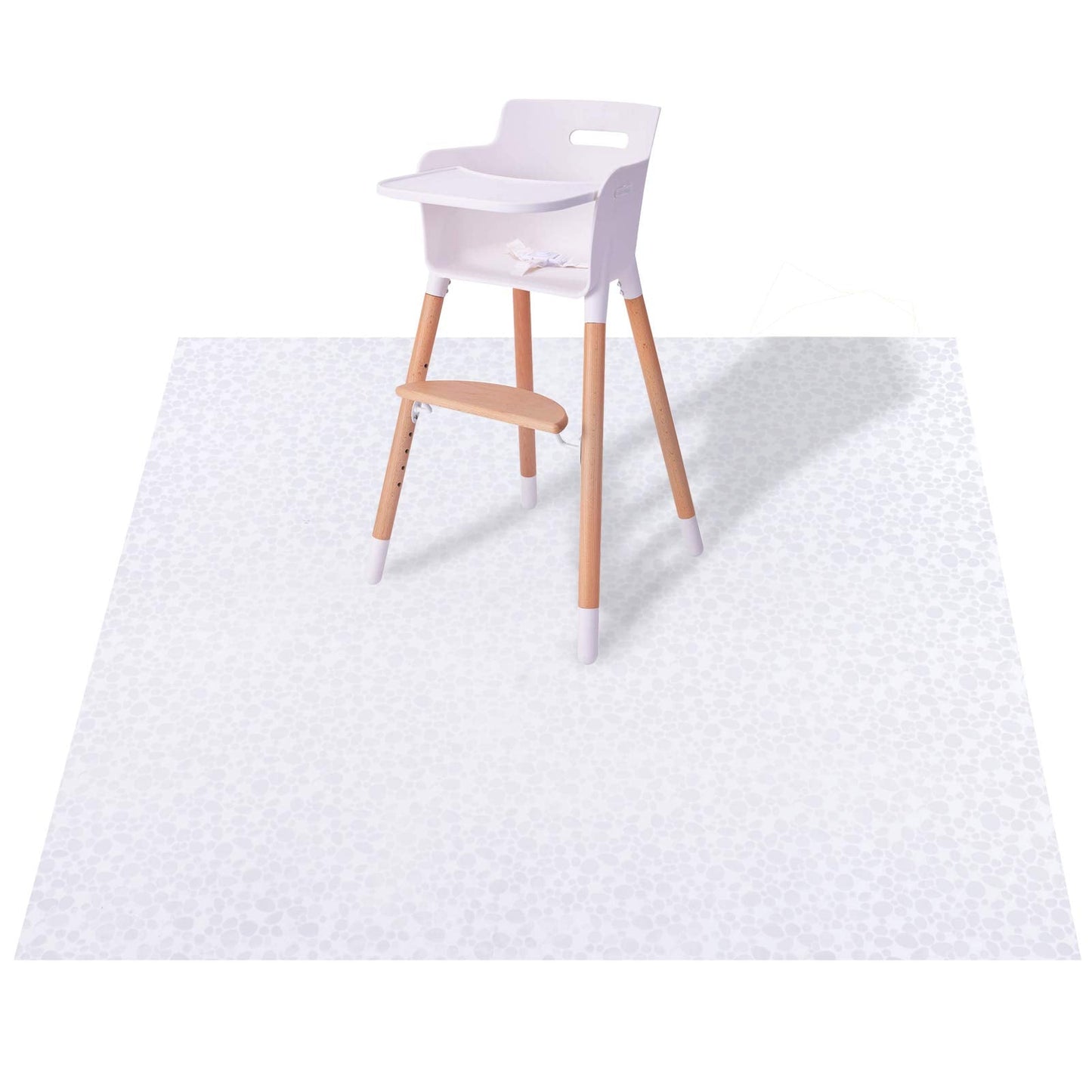 Plastic Splat Mat for Baby, Easy Cleaning Vinyl Floor Mat for Eating Messes, Waterproof High Chair Floor Protector Feeding Cover by MatLeya