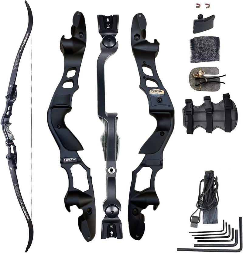 TBOW 62” ILF Recurve Bow with Gordon Limbs 30-60Lbs for Adult Archery Competition Athletic Right Hand (40Lbs)