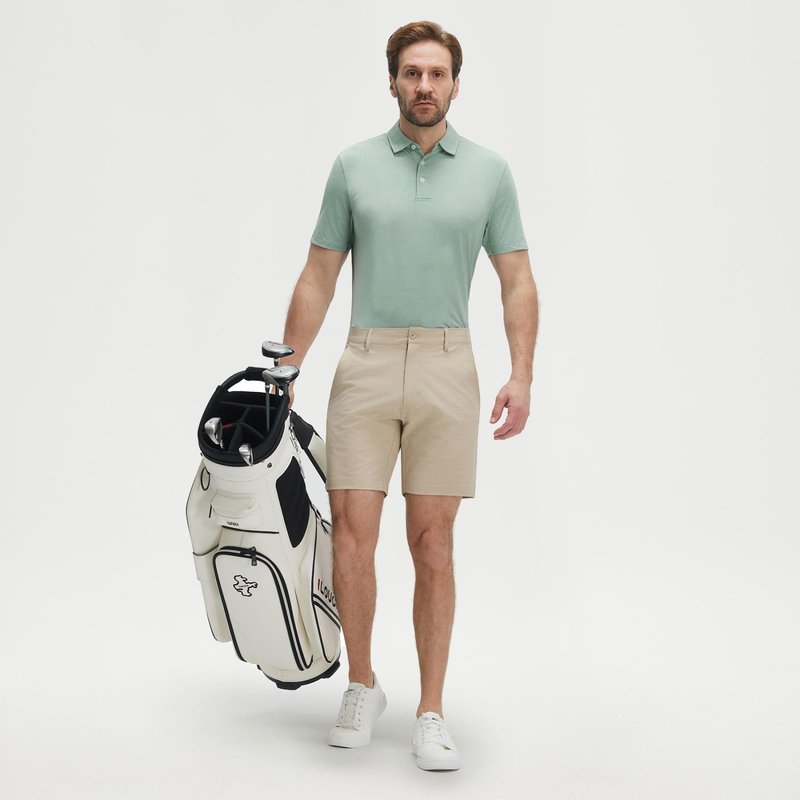 M MAELREG Mens Polo Shirt Comfortable Performance for Sports Casual UPF 30+ Sun Protection Mens Polo Shirts Short Sleeve Grey Green