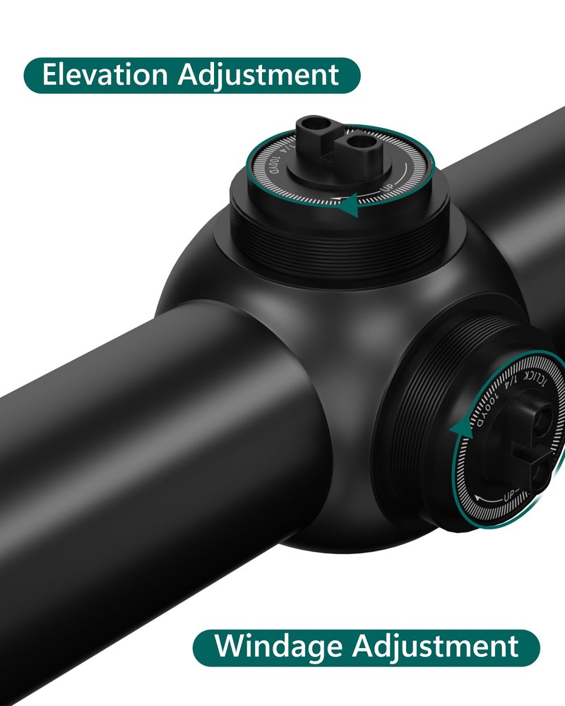 HT 3x9-40 Pellet Gun Scope, Hunting Rifle Scope with Dovetail Rings, Red/Green Illuminated Reticle, 1-Inch Tube, Second Focal Plane Rifle Optics