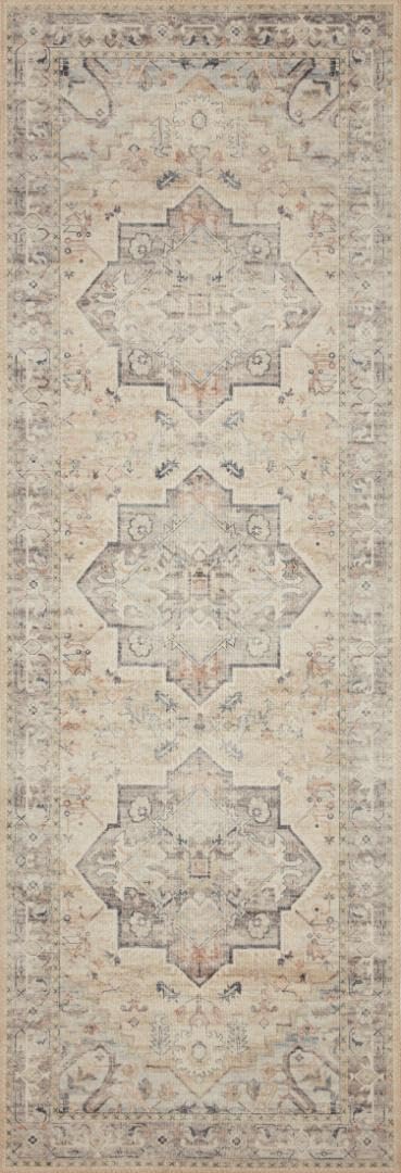 Loloi Hathaway Collection HTH-07 Multi/Ivory 9'-0" x 12'-0", .25" Thick, Area Rug, Soft, Durable, Printed, Modern, Low Pile, Non-Shedding, Easy Clean, Living Room Rug