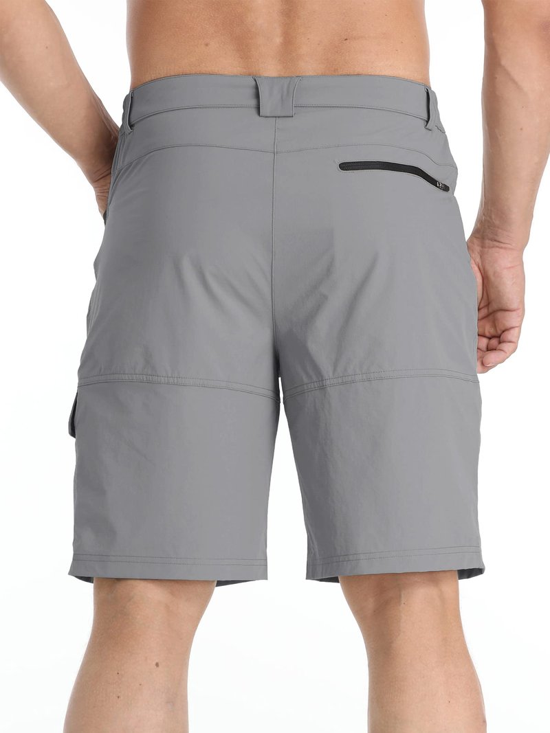TACVASEN Men's Cargo Shorts Golf Dress Casual Lightweight Quick Dry Water Resistant Summer Work Hiking Shorts Fishing Light Grey 36