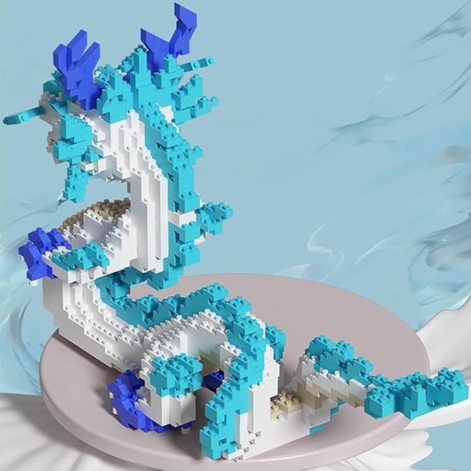 Dragon Series Auspicious Lucky Dragon Micro Building Blocks Set (2020PiecesBase with Storage Function)-Toys Gifts for Kid and Adult