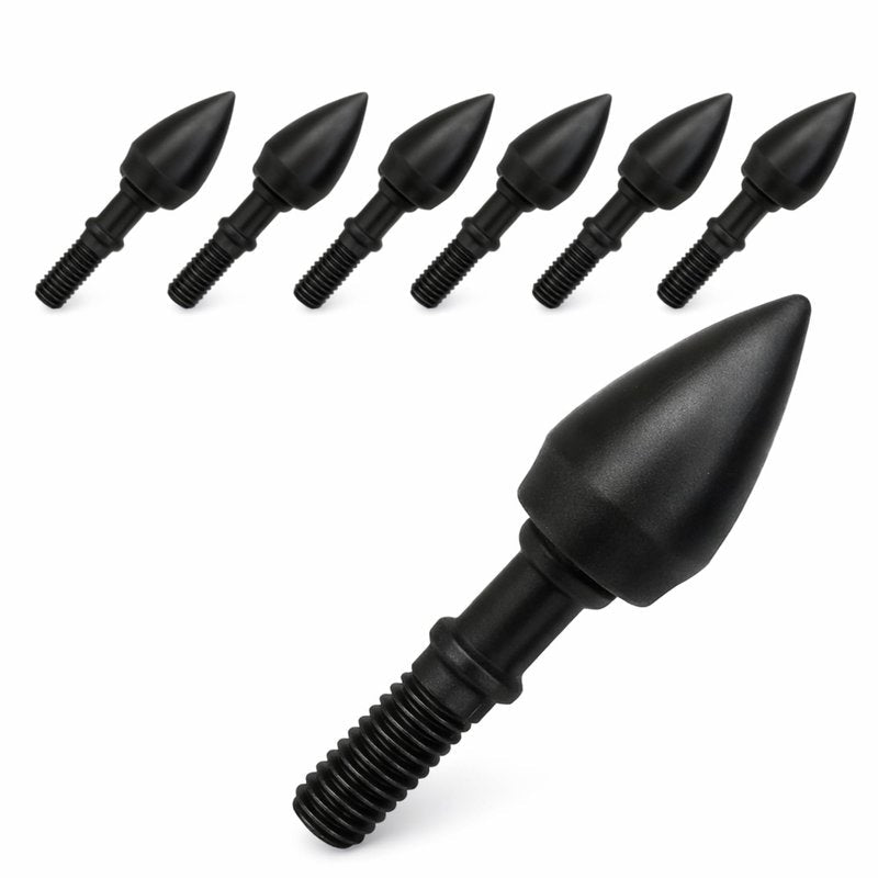 Tooth Of The Arrow 100% USA Made Archery Field Points, 125 Grain Field Points, for Recurve, Compound Bow Crossbow, Archery Target Crossbow Practice Tip - 6 Pack (Standard 8-32 Thread)