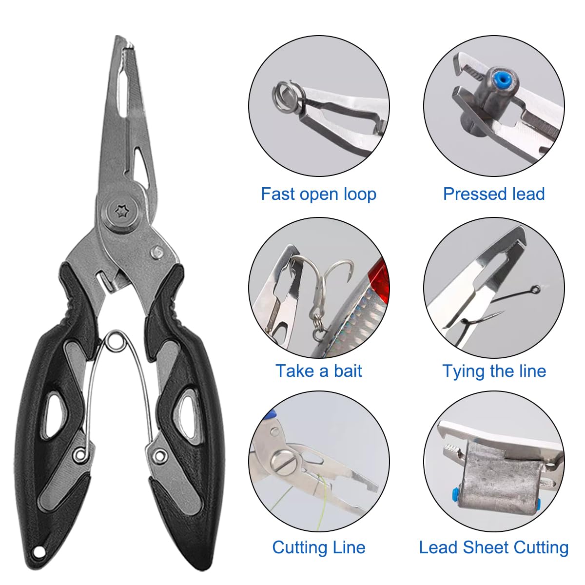 SourceTon 400 PCS Heavy Duty Split Ring Kit with 2 Pliers - High Strength Stainless Steel Lure Connectors (5 Sizes: 5-9mm, 30-95lb) for Saltwater & Freshwater Fishing Tackle